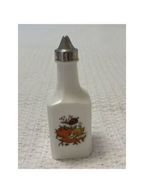 Vintage 1970s Spice Of Life Vinegar Oil Bottle Milk Glass Dispenser Dominion